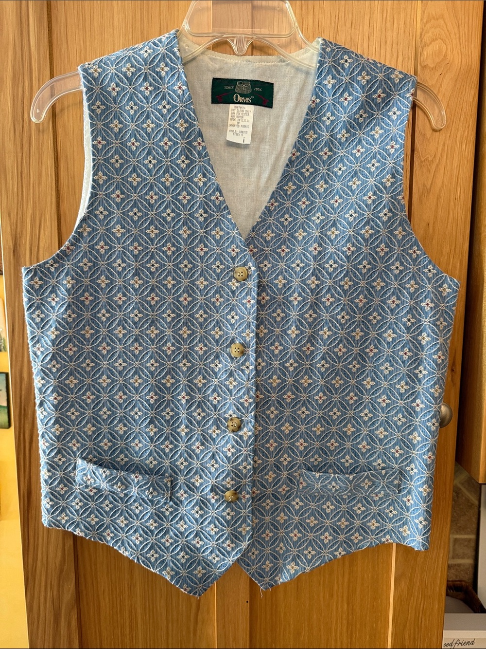 ORVIS ladies vest blue S